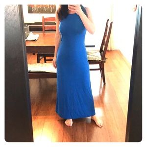 Old Navy stretch maxi blue dress XS